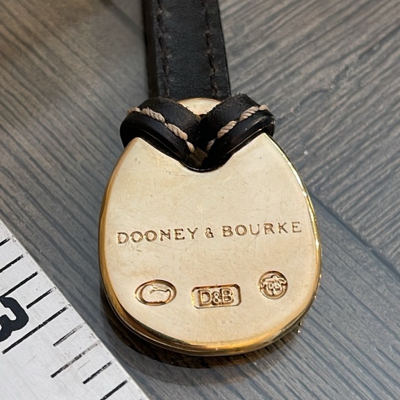 Vintage Dooney & Bourke Brass Turquoise Enamel Duck Hangtag - Picture 6 of 16